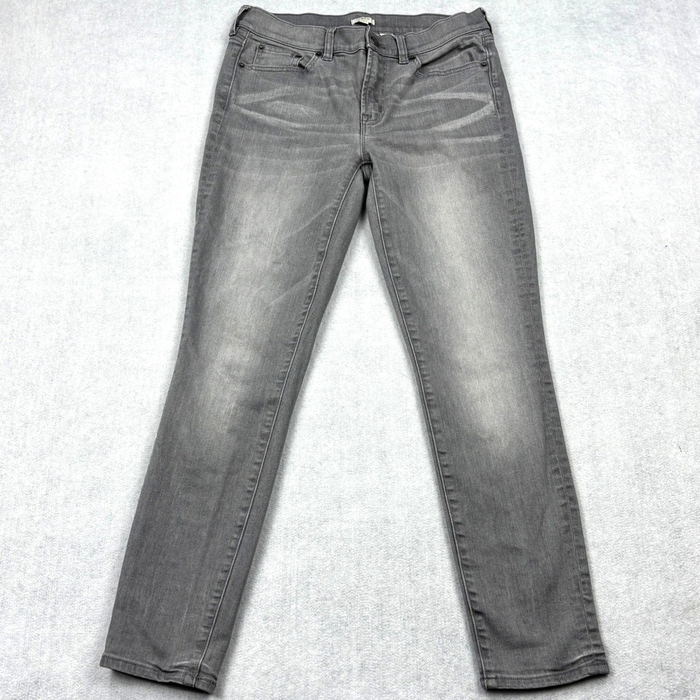 JCrew Jeans Womens 27 Gray Mid Rise Skinny Stretch Denim Valley Wash Pants